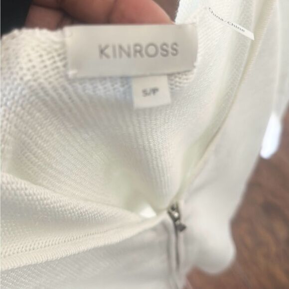 KINROSS White Linen Front Zip Hoodie S/P - Picture 6 of 7